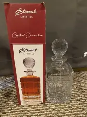 Eternal Lifestyle Crystal Decanter Whiskey Bourbon Brandy 30oz