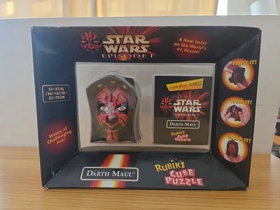 STAR WARS EPISODE 1 DARTH MAUL RUBIKS CUBE PUZZLE RETRO VINGTAGE 1999 - NEW