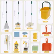 12Pcs Kids Cleaning Set Portable Toy Cleaning Set Educational Broom and FaBCe