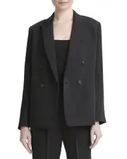 Vince Soft Suiting Double-Breasted Blazer