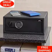 Steel Home Security Safe W/ Electronic Keypad Lock Black 19 3/4" x 16" x 7 7/8"