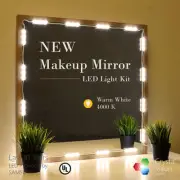Crystal Vision Hollywood Style Makeup Mirror LED Light Kit -Slim Warm White 12ft