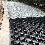 Ground Grid Stabilizer for Gravel 2" Tall Small Stones Stabilization Grid for Driveway/Landscaping/Patios/Walkways(6x10m/19.7x32.8ft)
