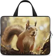 Laptop Case Sleeve Shockproof Computer Carrying Bag Funny Squirrel Laptop Bag Tote Lightweight Notebook Case Cover Traveling Briefcase Handle Bags for Travel Business 17inch