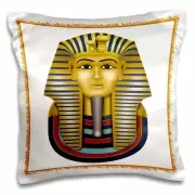 3dRose Framed Egyptian King Tut 16x16 inch Pillow Case