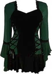 [Dare to Wear] Victorian Gothic Boho Women's Plus Size Bolero Corset Top