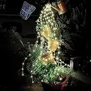 YITING 10 Strands 200 LEDs Solar Powered Twinkle Firefly Bunch Lights Waterproof (No watering can) 8 Modes Fairy Starry String Lights Decorative Vine Solar Lights for Outdoor Garden Christmas Tree