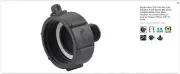 Adapter 2.36' Coarse Thread Hose Faucet Valve for 275-330 Gallon IBC Tote Tank