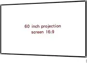 Projection Screens Simple Folding Projector Milk Silk Soft Screen 16:9 Portable Outdoor High-Definition Movie Projection Fabric Screen(60 inch)