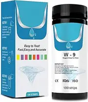 Swimming Pool Test Strips - 9 in 1 Pool Salt Test Strips | 100 Strips Pool and Hot Tub Test Strips for Quick&Easy Test Salt, Total Alkalinity, Ph, Chlorine