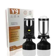 2PC H4 9003 RHD Mini Bi-LED Projector Lens LED Headlight Hi-Lo Retrofit White