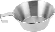 ULTECHNOVO Compact Portable 304 Stainless Steel Bowl Foldable Handle Outdoor Picnic Camping Cookware Random Style