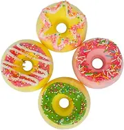 Outanaya 4pcs Doughnut Shape Sea Salt for Relaxation Assorted Salt for Nourishing Skin Aromatherapy and Fatigue Relief Bath Foot Soak Random Style