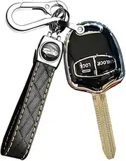 ontto TPU Car Key fob Cover Fit for Mitsubishi Evolution Lancer EX Grandis Outlander Triton Pajero ASX Key case Smart Key Shell Holder Bag Keychain Keyring Protective Accessories 2 Buttons Black B