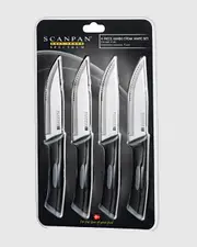 Scanpan 18838 Jumbo Steak Knife 4pc Set Black