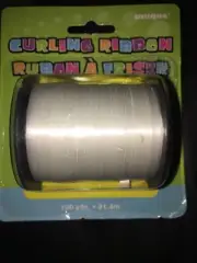 NEW! Unique Curling Ribbon 100 Yds. White, 1.0 CT