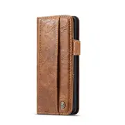For Iphone X / Xs Crazy Horse Texture Horizontal Flip Card Slots Leather Case With Magnetic Clasp and Wallet(Brown)