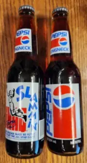 Shaq Shaquille O'Neal Slammin' 1992-1993 NBA Glass Pepsi 12oz. Longneck Bottle