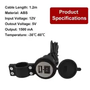 Versatile Motorcycle Phone Charger Compatible with Phones Tablets GPS and More