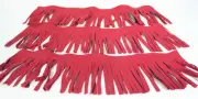 Fringe - Synthetic Amara Suede Trim 4''- Three 12" lengths- Red