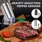 Salt Pepper Grinder Set Stainless Steel Salt Pepper Shakers Set Self grpLt