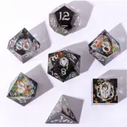 7-Set Captured Magic: Hand Sanded Sharp Edge Resin: Universe Dust