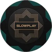 SLOWPLAY Nash Clay Poker Chips, 14 Grams Heavyweight Clay Composite, 40mm Large Chips in Bulk, Pack of 50 in Green Without Denomination