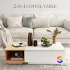 Modern Coffee Table 2 Drawer Storage Shelf Couch Console Storage Table