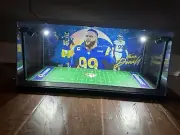 Aaron Donald Custom 2 Mini Helmet display case with LED lights - Rams