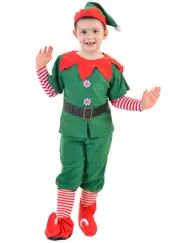 Deluxe Workshop Christmas Elf Boys Costume