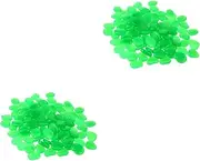 Toddmomy 2sets Glowing Pebbles Aquarium Decor Luminous Stones Fish Tank Garden Rocks for Outdoor Indoor Decoration 100pcs*2