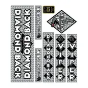 Diamond Back - 1983 MINI Viper - Silver PRISM decal set - Old school bmx