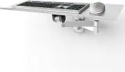 Keyboard Arm Mount Tray, Silver Adjustable Industrial Shelf - Wall Mount Keyboard Arm, Be Flexible with 1 Arm 20cm - Keyboard/Mouse Arm Platform