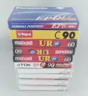 TDK / Maxell / Panasonic Mixed Lot Cassette Tapes - NEW - 10x 60 & 90 Tapes