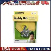 BUDDY BIB 3 IN 1 SENSORY TEETHING TOY AND BIB. MOOKIE THE MALARKEY MONSTER