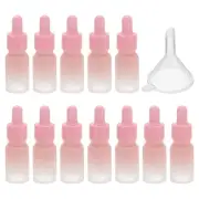 12Pcs 10ml Glass Dropper Bottle with Eye Dropper Funnel Pink