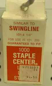Vintage Staples for Swingline Tacker Electric Stapler Gun 1/4" 1000/Box NOS
