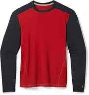 [Smartwool] Men's Classic Thermal Merino Wool Base Layer — Crew (Slim Fit), Rhythmic Red, Small