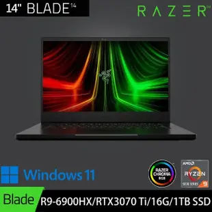 【Razer 雷蛇】★福利品★14吋R9電競筆電(Blade/RZ09-0427NTA3-R3T1/R9-6900HX/16GB/RTX3070/1TB PCIe SSD)