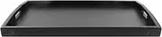 Serving Tray Large Black Wood Rectangle Food Tray Butler Tray Breakfast Tray with Handles (50 * 30 * 4.5cm)