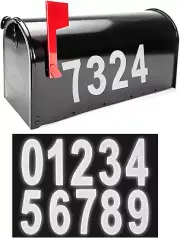 Reflective Mailbox Numbers for Outside 7 Sets (3" x 4 set, 2" x 3 set), Vinyl