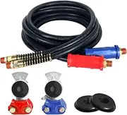 TIROL 12FT Semi Truck Air Lines Kit - Air Hose for Semi Truck, Trailer, Brake Hoses with Gladhands & Leak-Proof Seals, Compatible with Freightliner Cascadia, Essential for Texas Long Haul