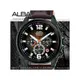 ALBA 雅柏 手錶專賣店 國隆 AT3B55X1 三眼計時男錶 皮革錶帶 漸層棕 防水100米 日期顯示 分段時間 全新品 保固一年 開發票