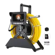 20M Sewer Camera Video Endoscope 4.3inch Monitor 22mm Pipe Inspection Camera