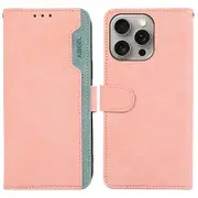 For iPhone 15 Pro Cell Phone Cases RFID Blocking Wallet Shell