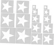 16 Pcs Stars Stencil Plastic Painting Stencil Reusable Star Stencil Template for Painting On Wood Paper Fabric Glass Wall Flag Project DIY Craft