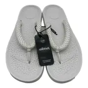 Allbirds Sugar Zeffer Flip Flops Sandals White Summer Size Men's 13 Women's 15