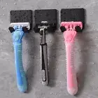 Adhesive Razor Holder Shaving Holder Wall Mounted Razor Hooks Razor Rack Shelf