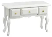 MINIATURE DOLLHOUSE 1:12 SCALE WHITE CONSOLE TABLE - B8678