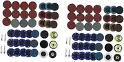 GLEAVI 4sets Sand Tray Sanding Discs R Type Grinding Disc Sandpaper Drill Attachment Anti Clogging Rhombus Sanding Disc Sanding Pads for Orbital Sander Automotive Sandpaper 300pcs*4